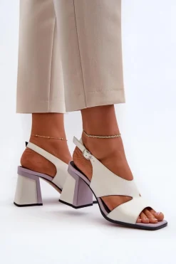 Sandały Na Słupku|Sandały Na Obcasie><noscript><img width=