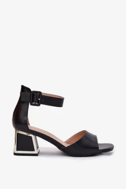 Sandały Na Słupku|Sandały Na Obcasie><noscript><img width=