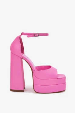 Sandały Na Słupku|Sandały Na Obcasie><noscript><img width=