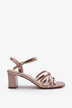 Sandały Na Słupku|Sandały Na Obcasie><noscript><img width=