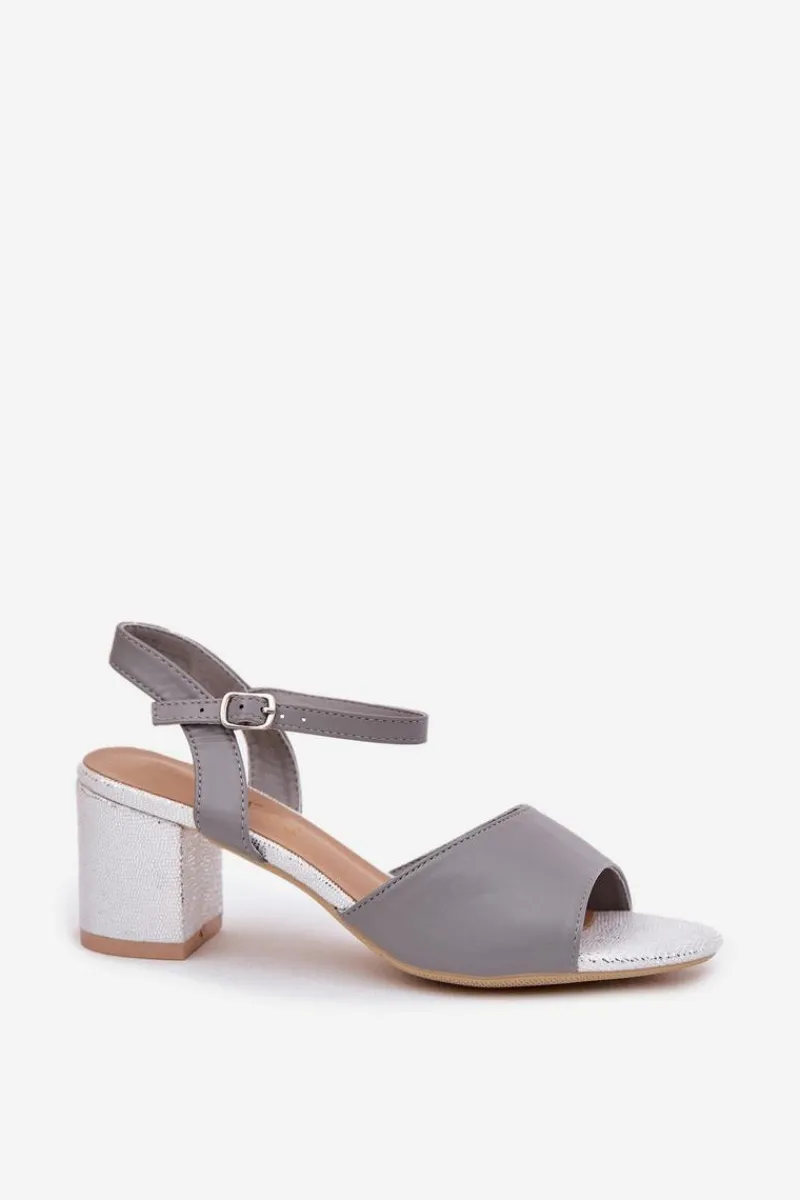 Hot Buty damskie Vinceza Sandały Damskie Na Słupku Vinceza 20275 Szare Szary