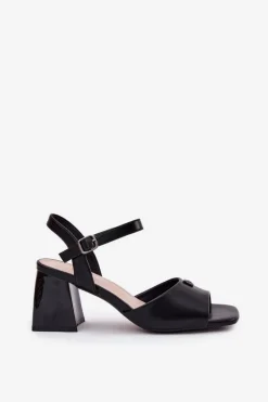 Sandały Damskie Na Słupku Vinceza 62235 Czarne Damskie Sandały Na Słupku|Sandały Na Obcasie