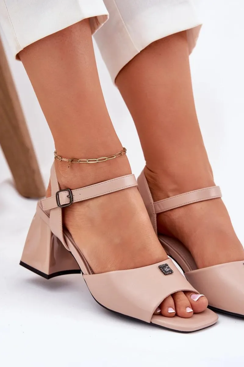 Sandały Na Słupku|Sandały Na Obcasie>Buty damskie Vinceza Sandały Damskie Na Słupku Vinceza 62235 Beżowe Beżowy