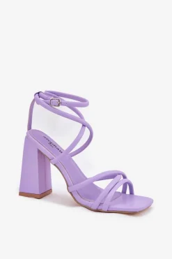 Sandały Na Słupku|Sandały Na Obcasie><noscript><img width=