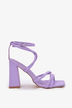 Sandały Na Słupku|Sandały Na Obcasie><noscript><img width=