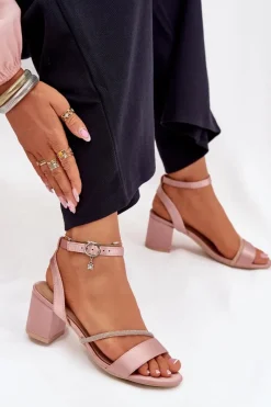 Sandały Na Słupku|Sandały Na Obcasie></noscript>Buty damskie Vinceza Sandały Damskie Na Słupku Z Cyrkoniami Vinceza 20268 Beżowe Beżowy