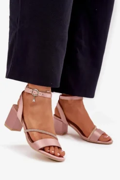 Sandały Na Słupku|Sandały Na Obcasie></noscript>Buty damskie Vinceza Sandały Damskie Na Słupku Z Cyrkoniami Vinceza 20268 Beżowe Beżowy