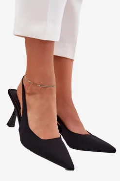 Online Boto Sandały Damskie Na Szpilce Czarne Lunira Czarny