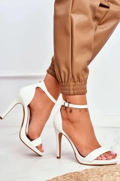 Sale Boto Sandały Damskie Na Szpilce Biały Frenzy