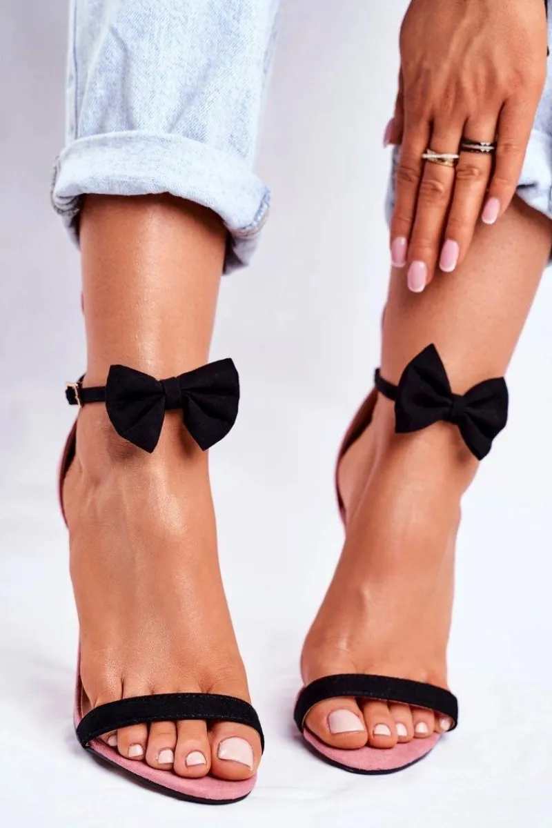 Clearance Boto Sandały Damskie Na Szpilce Królicze Uszka Różowe Honey Bunny