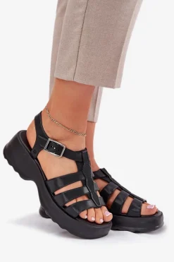 Sandały Na Obcasie|Sandały Gumowe></noscript>ZAXY Sandały Damskie Pachnące RR285117 Czarne Czarny