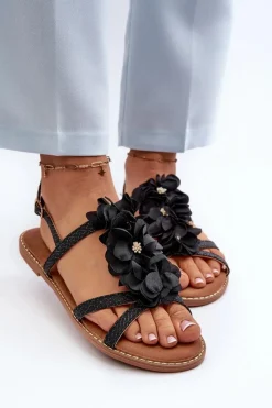 Sandały Płaskie><noscript><img width=