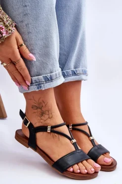 Sandały Płaskie><noscript><img width=