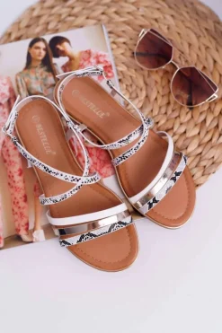 Sandały Płaskie><noscript><img width=