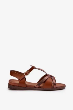 Sandały Płaskie><noscript><img width=