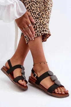 Sandały Płaskie><noscript><img width=