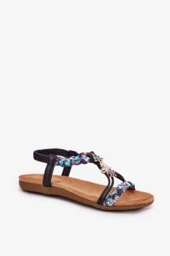 Sandały Płaskie><noscript><img width=