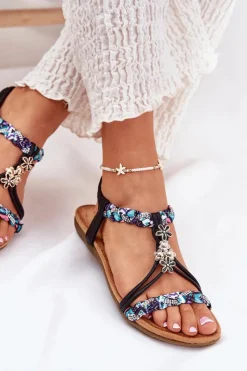 Sandały Płaskie><noscript><img width=