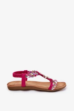 Sandały Płaskie><noscript><img width=