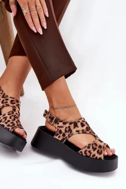 Sandały Płaskie><noscript><img width=