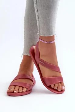 Outlet Ipanema Sandały Damskie Z Brokatem 82429 Vibe Sandal Fem Różowe
