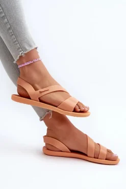 Best Sandały Damskie Z Brokatem 82429 Vibe Sandal Fem Pomarańczowe Damskie Sandały Gumowe|Sandały Płaskie