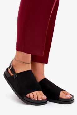 Sandały Płaskie><noscript><img width=