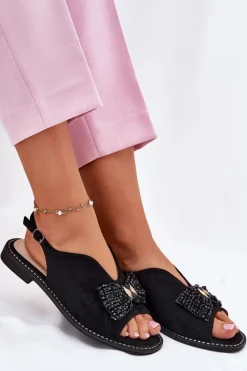 Sandały Płaskie><noscript><img width=