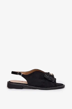 Sandały Płaskie><noscript><img width=