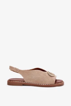 Sandały Płaskie><noscript><img width=