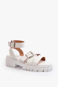 Sandały Płaskie><noscript><img width=