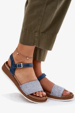 Sale Sandały Damskie Z Plecionką Na Pasku GS000050 e Damskie Sandały Na Koturnie|Sandały Płaskie