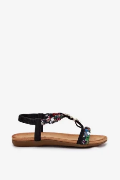 Sandały Płaskie><noscript><img width=