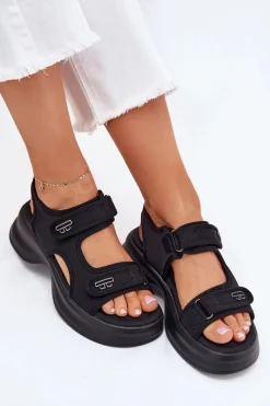 Sandały Płaskie><noscript><img width=