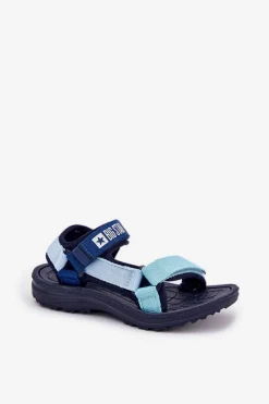 Sandały Dziecięce Na Rzepy Big Star RR374520 Granatowe Dzieci Chłopięce