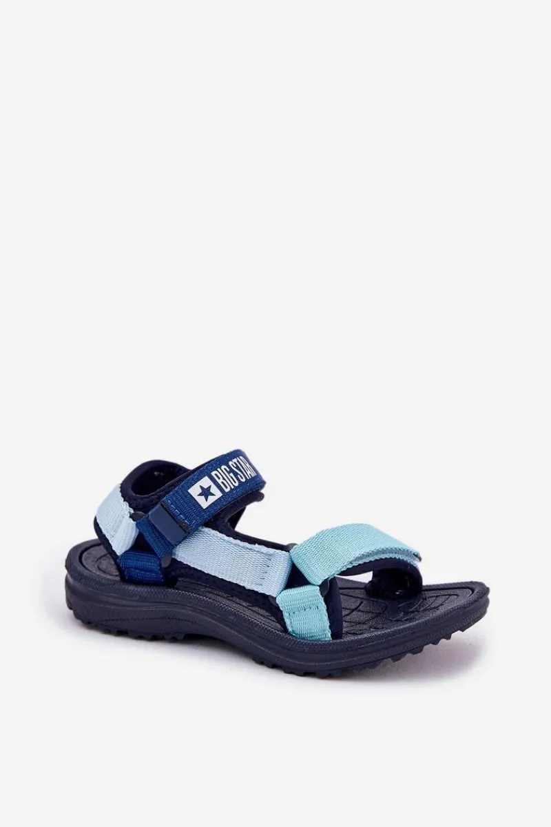 Sandały Dziecięce Na Rzepy Big Star RR374520 Granatowe Dzieci Chłopięce