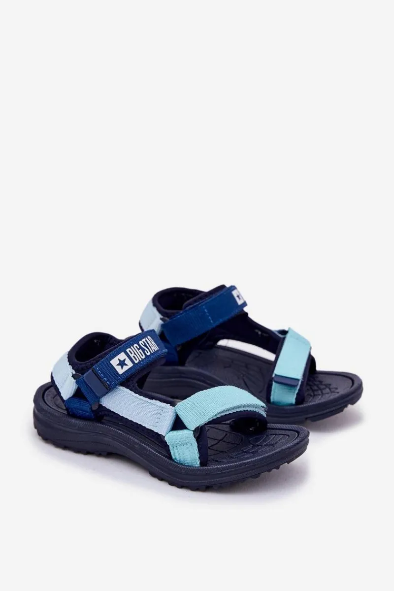 Sandały Dziecięce Na Rzepy Big Star RR374520 Granatowe Dzieci Chłopięce
