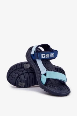 Sandały Dziecięce Na Rzepy Big Star RR374520 Granatowe Dzieci Chłopięce