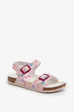 Dziewczęce>Evento Sandały Dziecięce W Kwiaty Z Klamrami Różowe Memoria Różowy