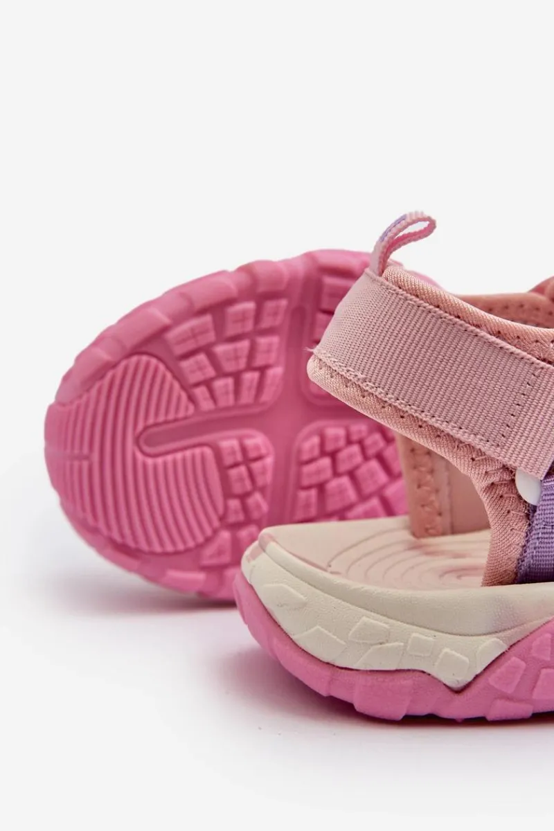 New Sandały Dziewczęce Na Rzepy Big Star NN374234 Różowe Dzieci Dziewczęce