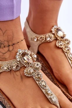 Sandały Płaskie><noscript><img width=