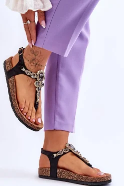 Sandały Płaskie><noscript><img width=