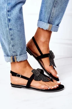 Sandały Płaskie><noscript><img width=