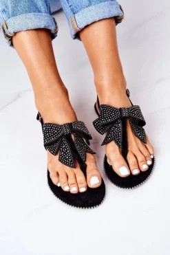 Sandały Płaskie><noscript><img width=