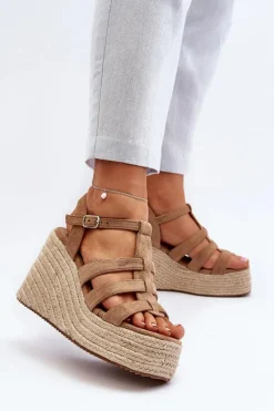 Sandały Na Koturnie><noscript><img width=