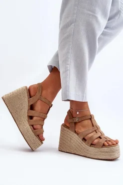 Sandały Na Koturnie><noscript><img width=