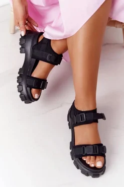 Sandały Płaskie><noscript><img width=