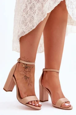 Sandały Na Obcasie>Boto Sandały Na Obcasie Beżowe Individual