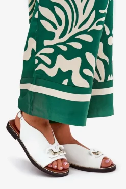 Sandały Płaskie><noscript><img width=