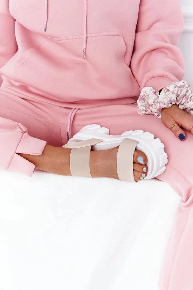 Discount Sandały Na Platformie Beżowe Vagabond Damskie Sandały Gumowe|Sandały Płaskie